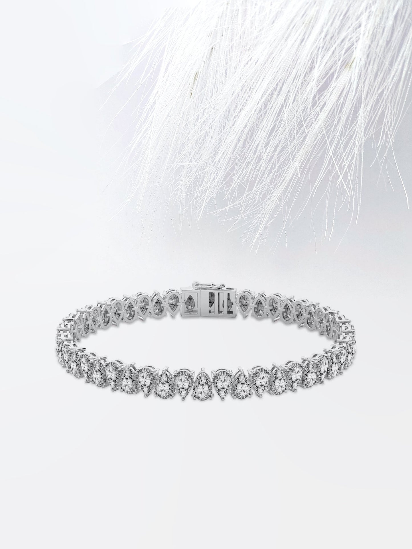 10 CT Pear Cut Tennis Moissanite Diamond Bracelet For Women's