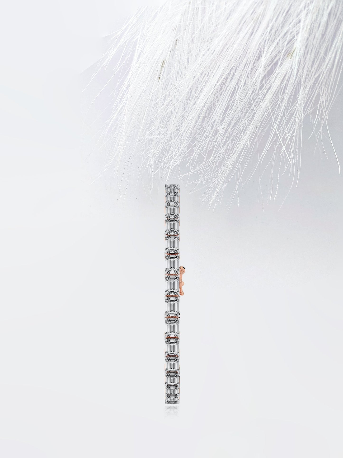 East-West Emerald Cut Moissanite Handmade Proposal Wedding Bracelet