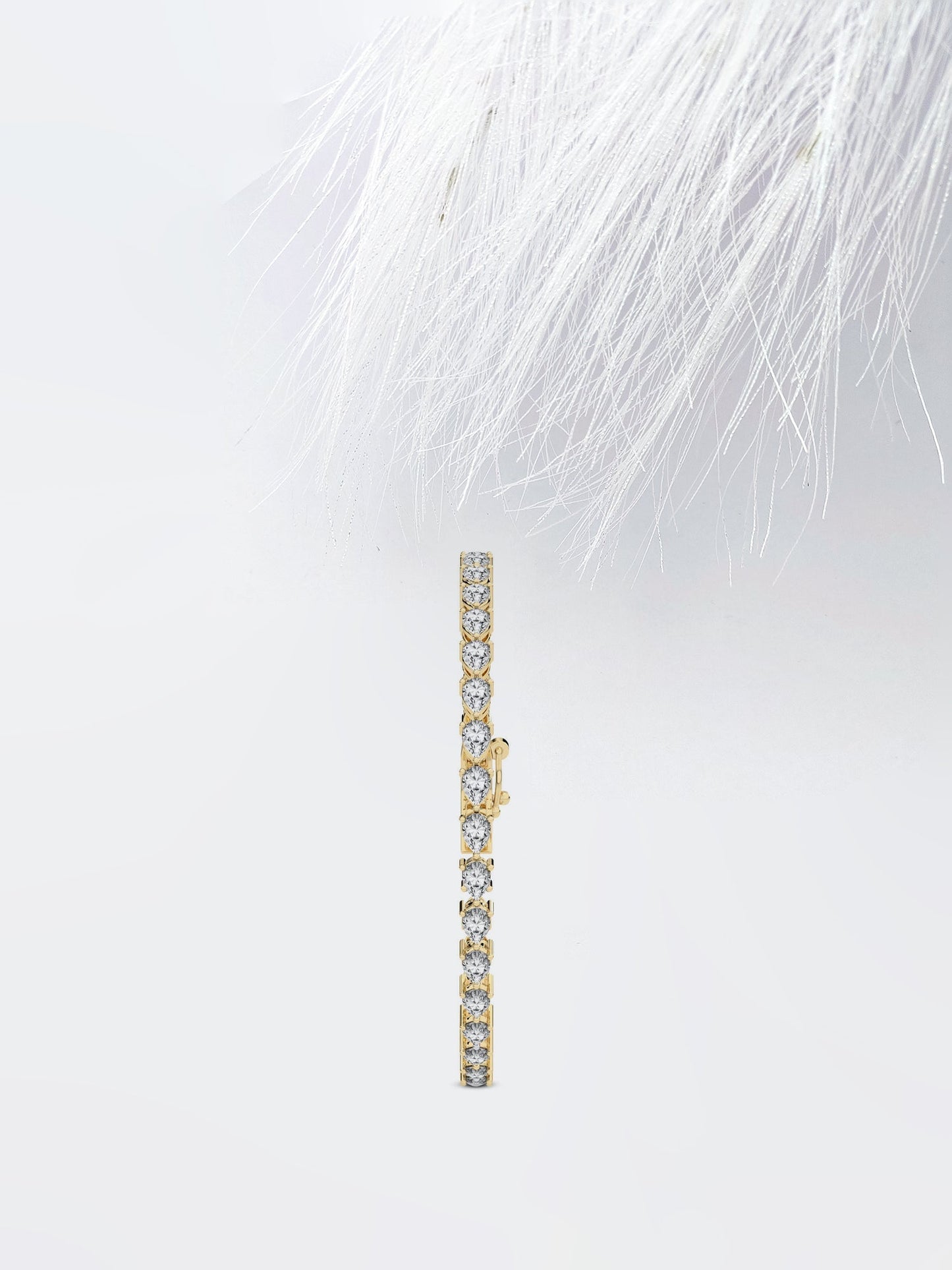 Stunning Pear Cut Moissanite Tennis Anniversary Bracelet For Her