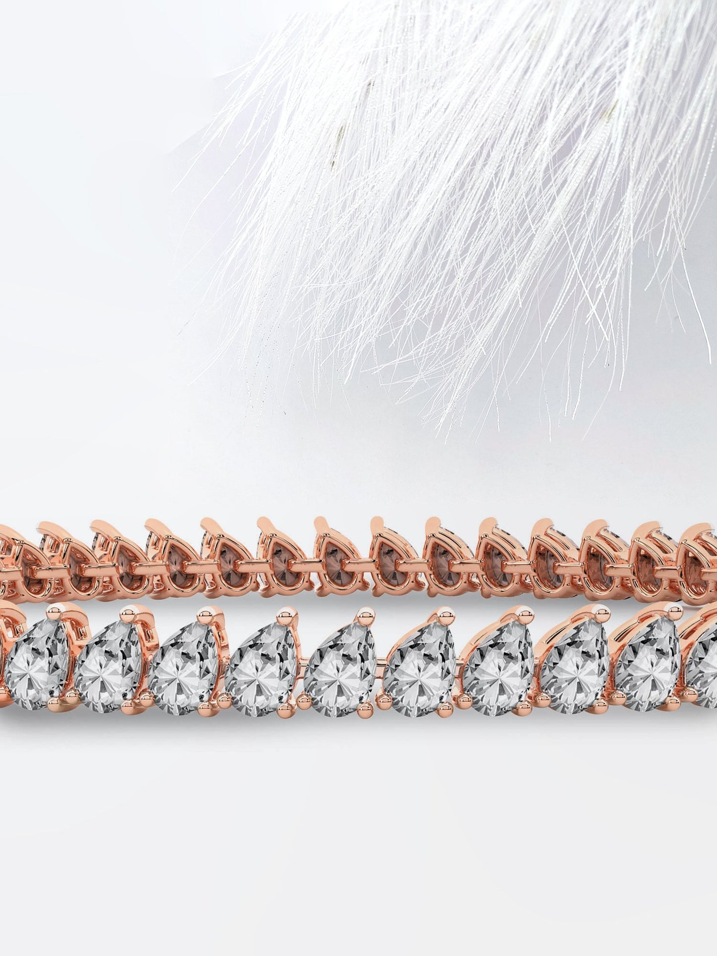 Tennis Pear Cut Moissanite Engagement Bracelet For Her