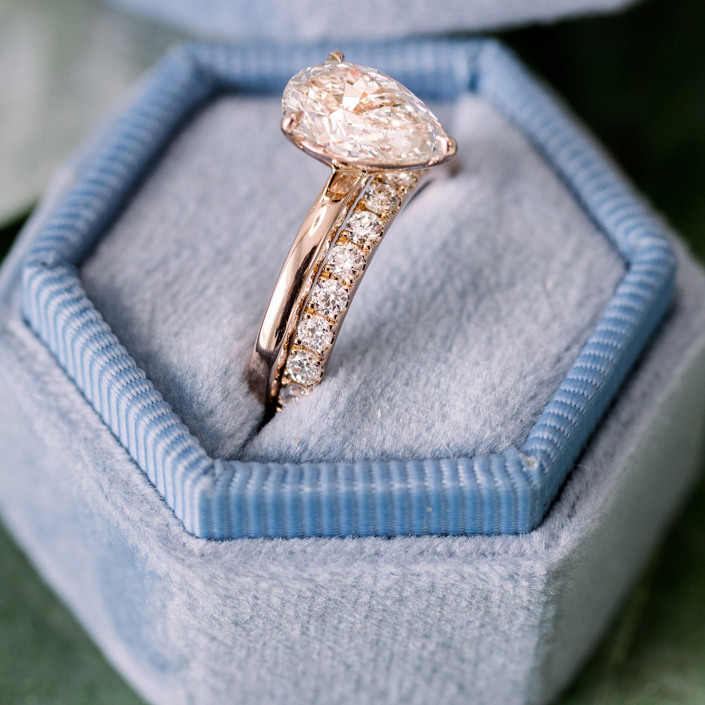 Solitaire Pear Cut Moissanite Anniversary Ring For Her