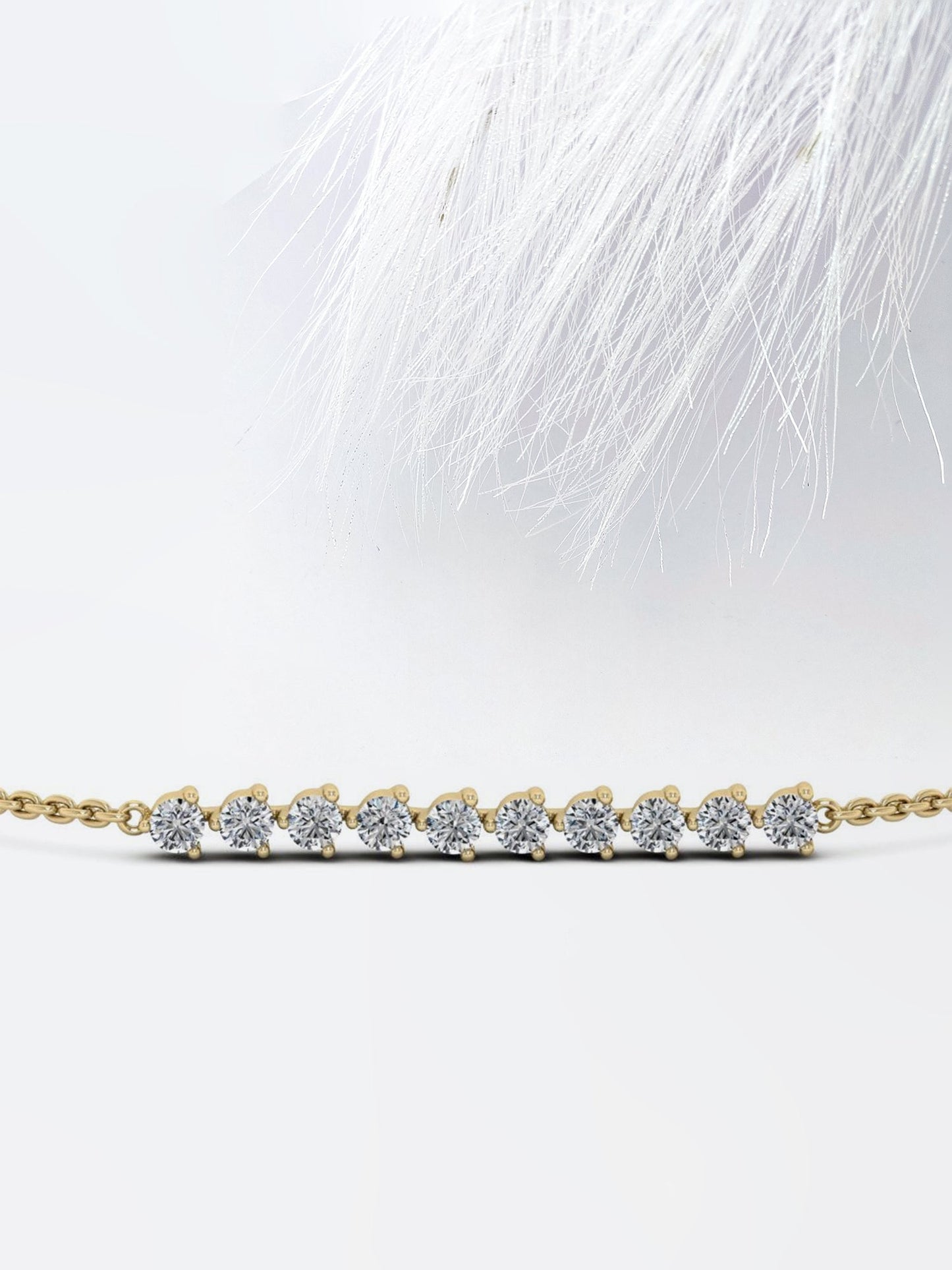 Round Cut Moissanite Anniversary Bracelet For Women's