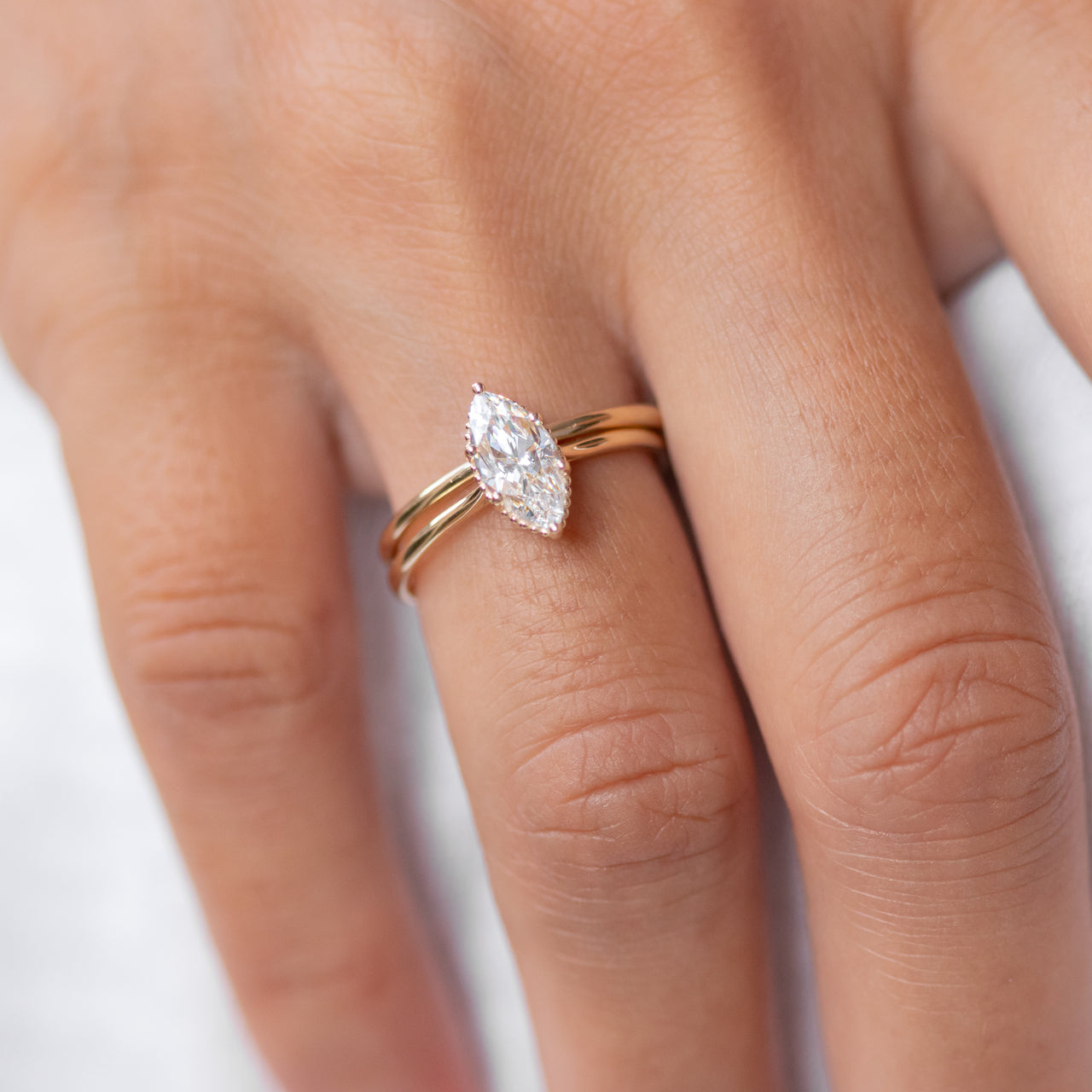 Starling Marquise Moissanite Engagement Ring For Her