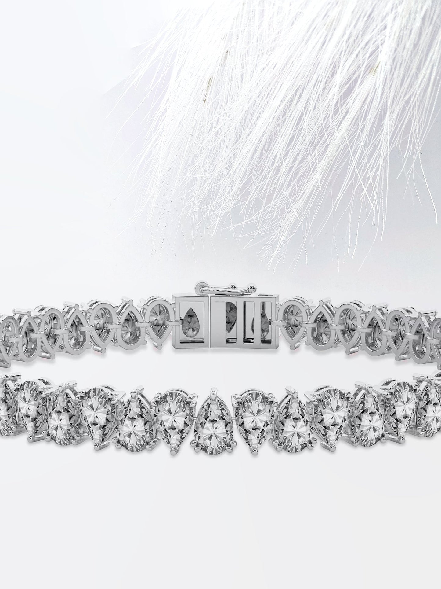 10 CT Pear Cut Tennis Moissanite Diamond Bracelet For Women's
