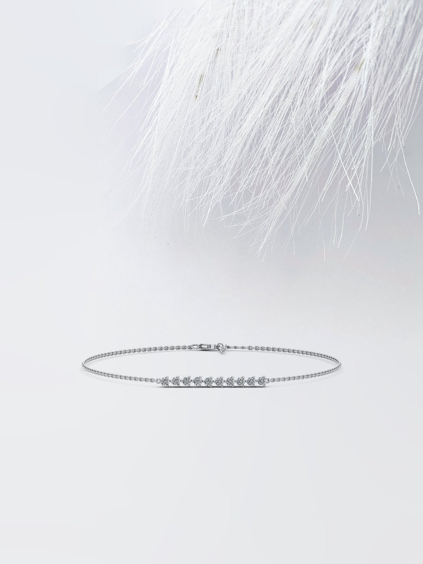 Round Cut Moissanite Anniversary Bracelet For Women's