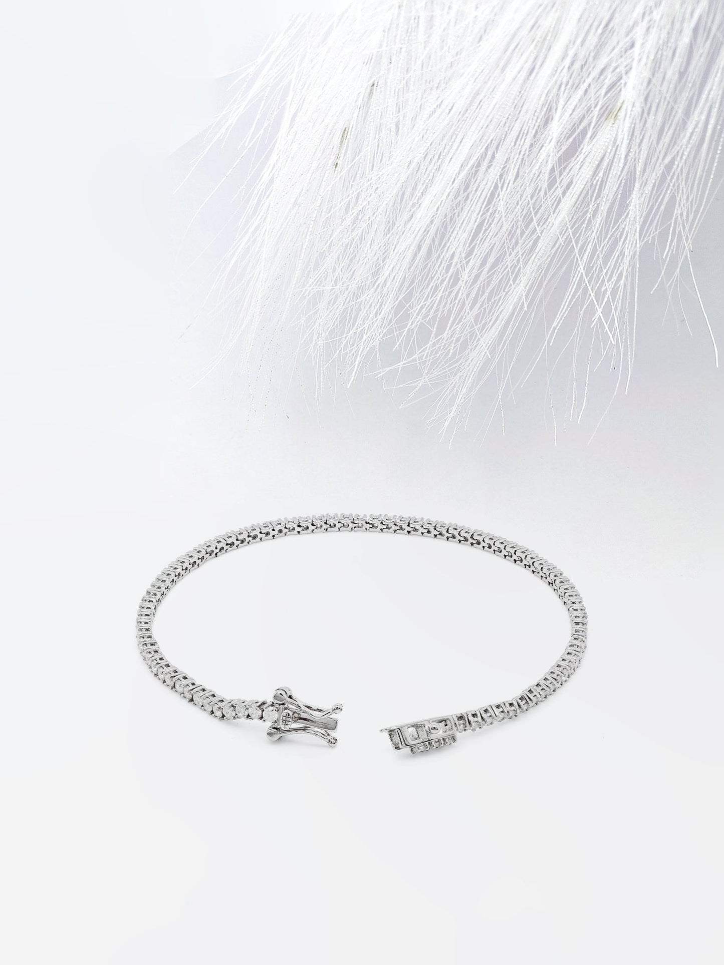 Tennis Round Cut Moissanite Bridesmaid Bracelet Gift For Her