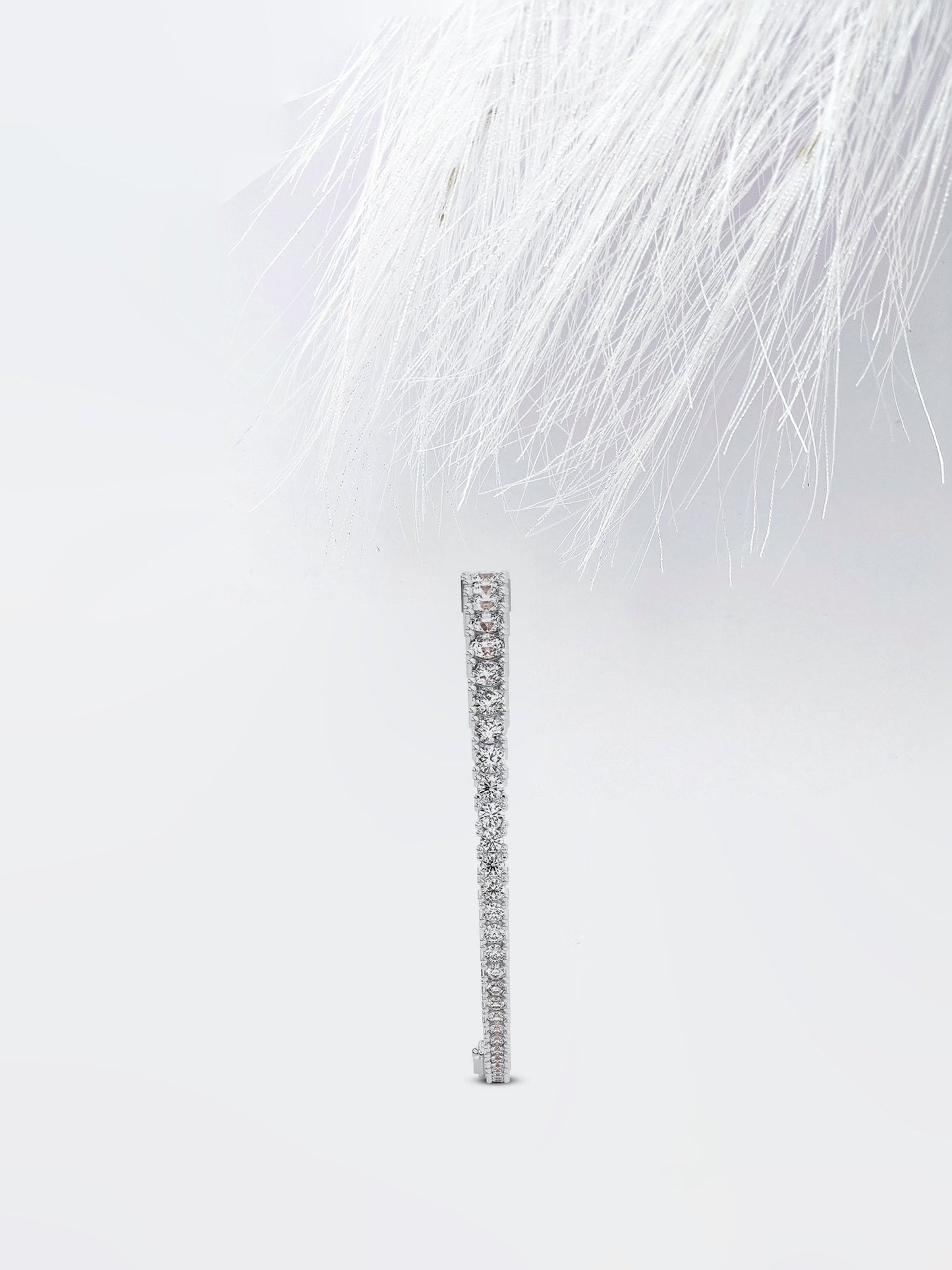 Stunning Round Cut Moissanite Tennis Engagement Bracelet 14k Rose Gold