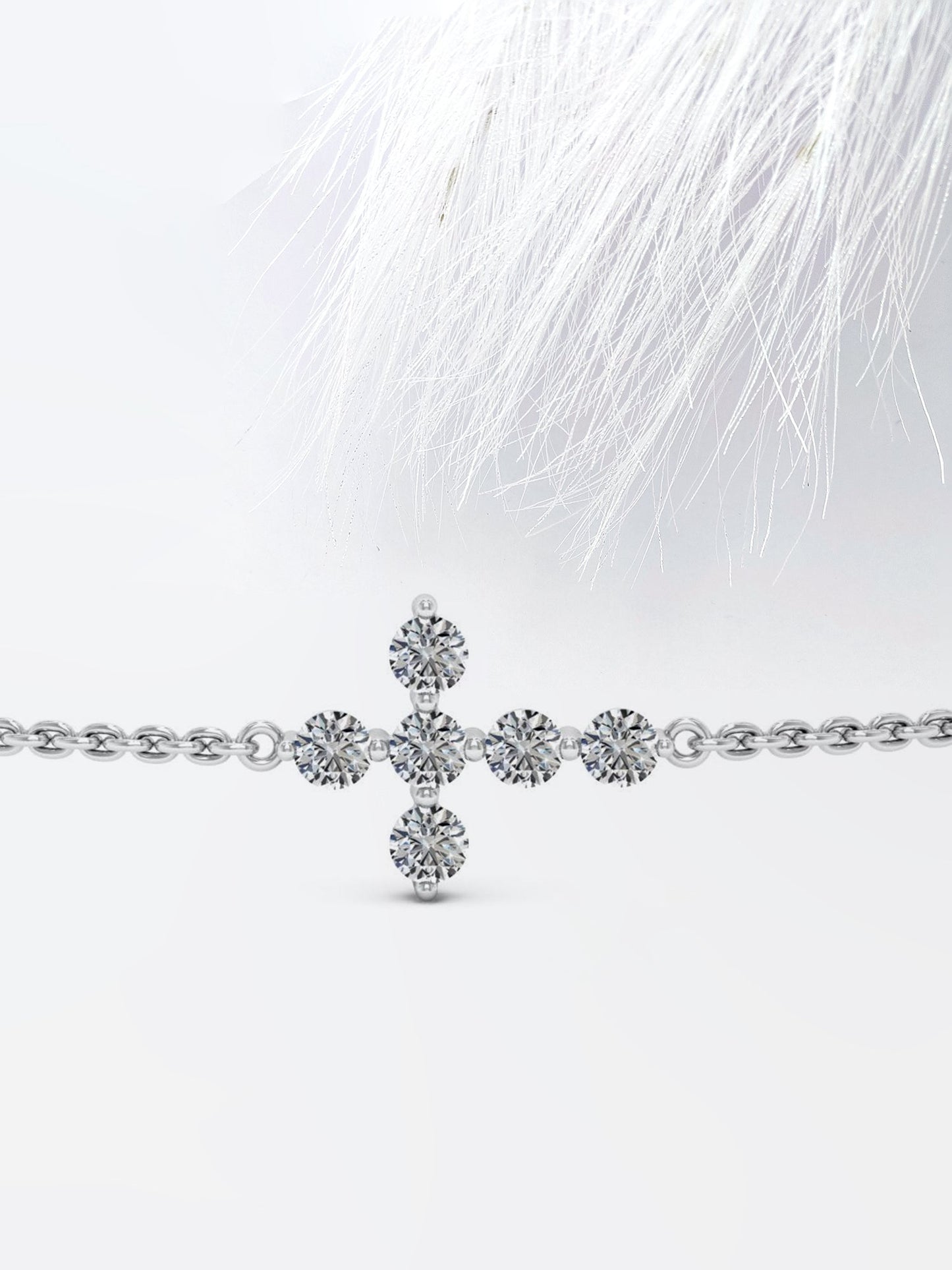 Stunning Round Cut Moissanite Anniversary Bracelet For Her