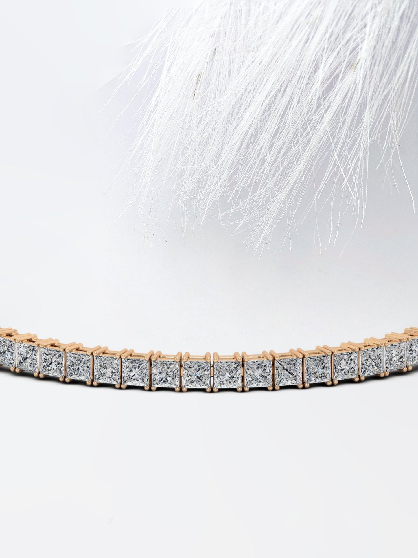 Princess Cut Moissanite Anniversary Bracelet For Her