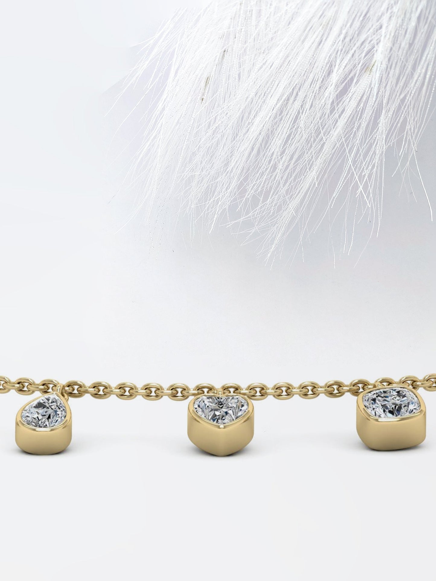 Mix Shape Moissanite Bezel Set Anniversary Bracelet For Her