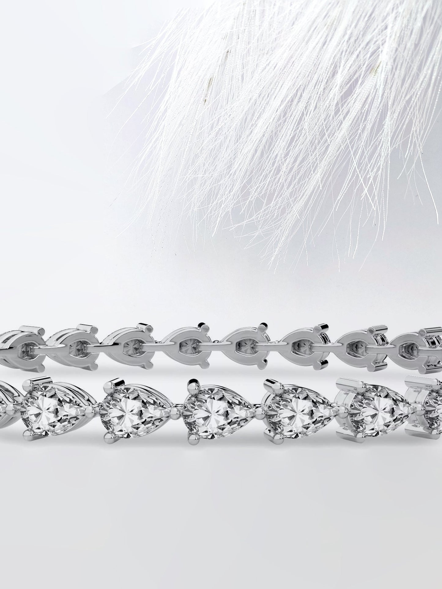 Stunning Pear Cut Moissanite Tennis Anniversary Bracelet For Her