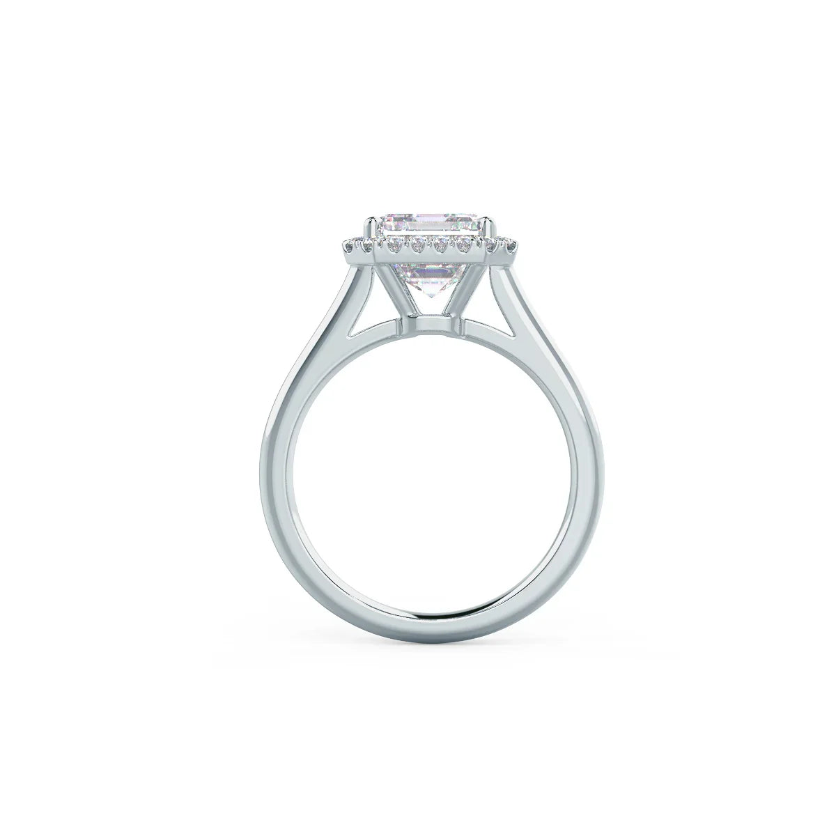 Halo Asscher Cut Moissanite Anniversary Ring For Her - JURA JEWEL