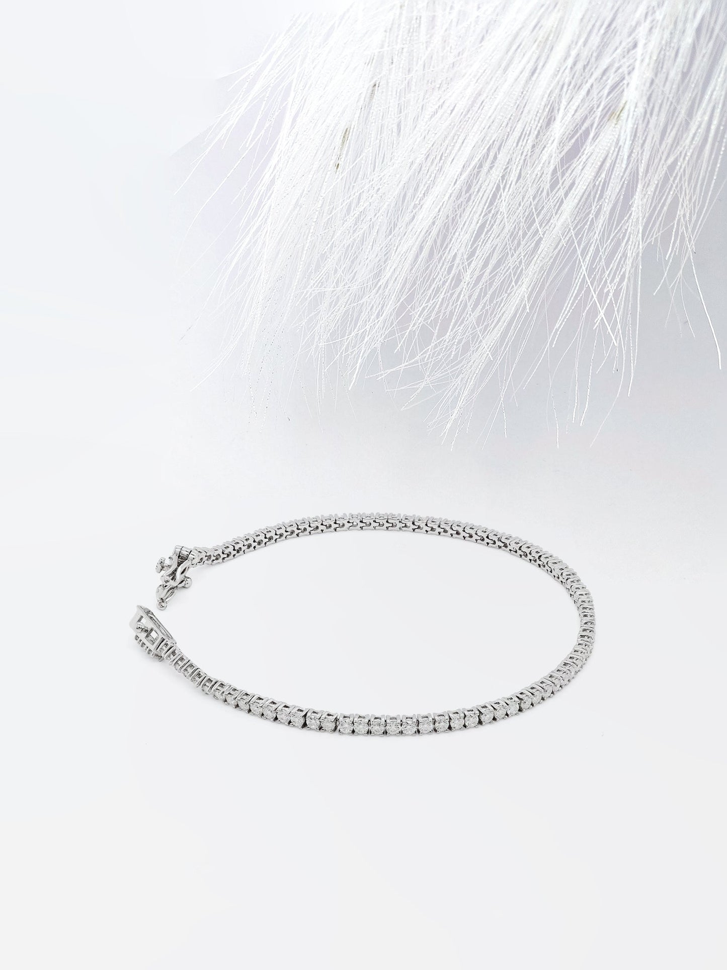 Tennis Round Cut Moissanite Bridesmaid Bracelet Gift For Her