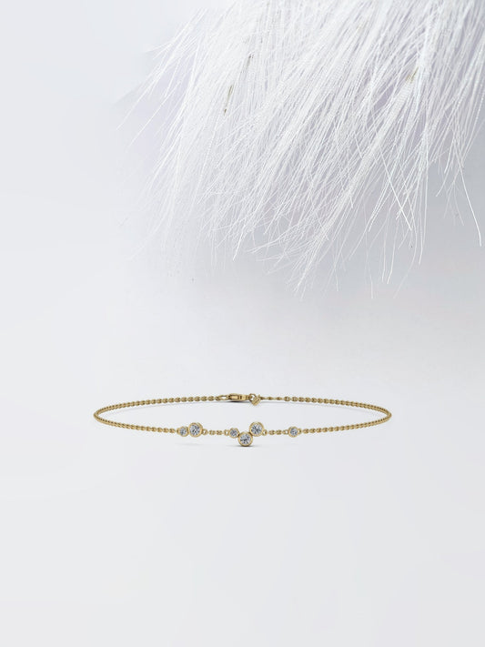 Round Cut Bezel Set Moissanite Diamond Personalized Gift For Women's