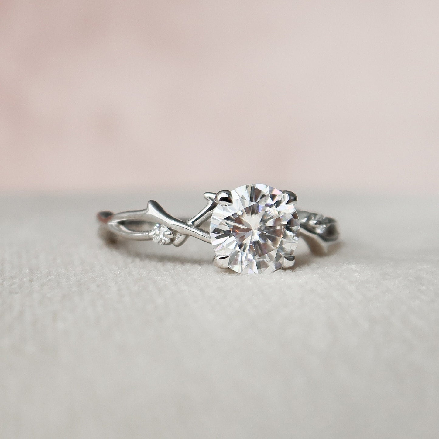 Starling Round Cut Moissanite Engagement Ring For Her