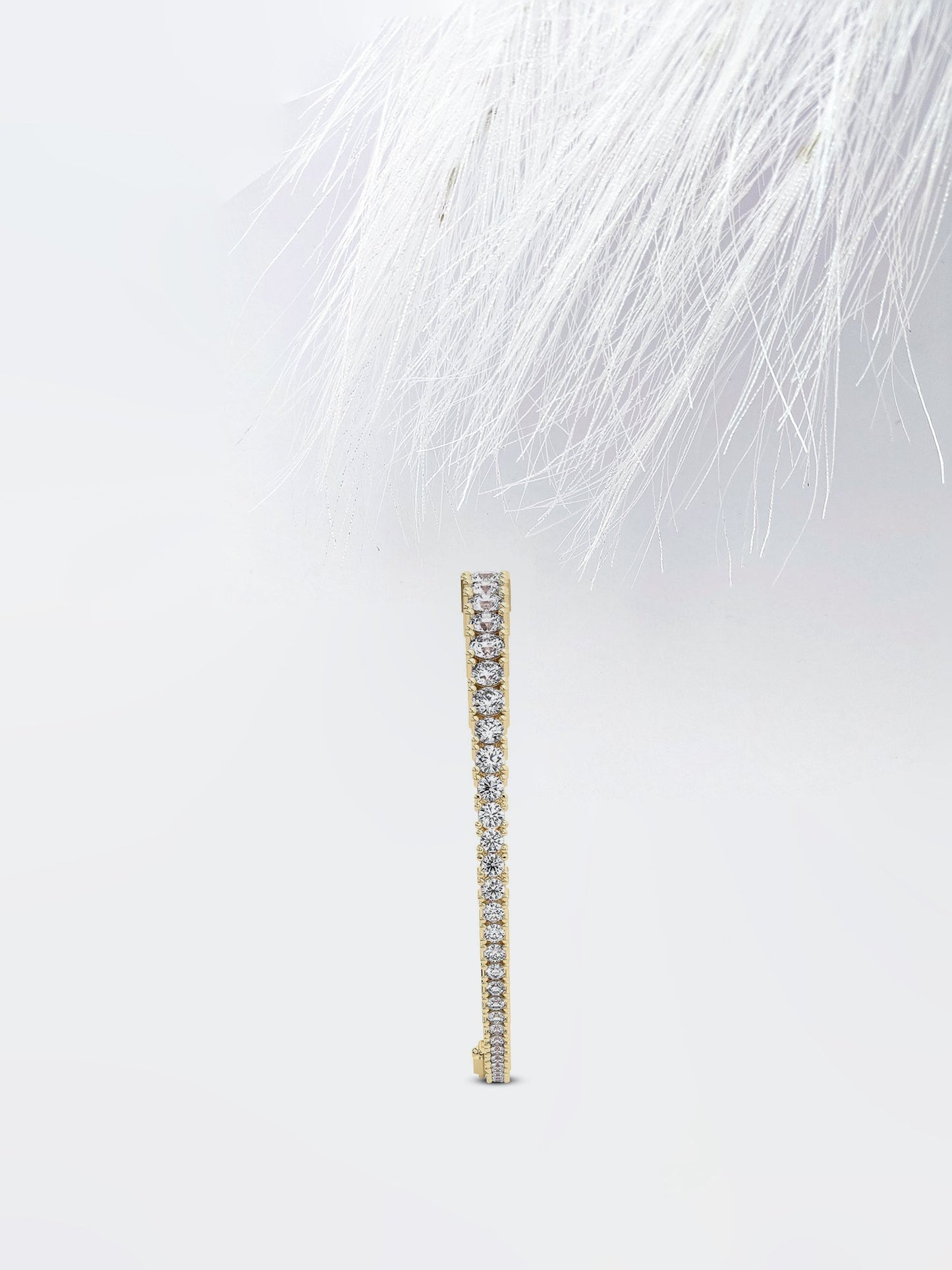 Stunning Round Cut Moissanite Tennis Engagement Bracelet 14k Rose Gold