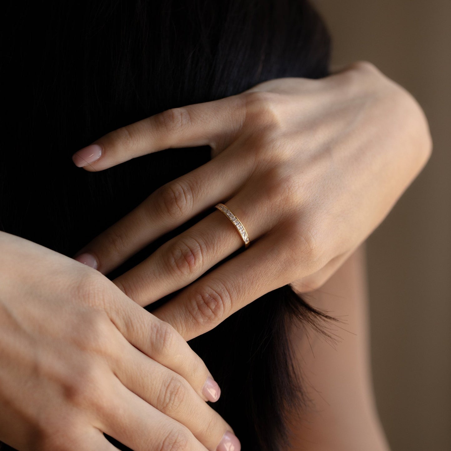 Bar Princess Cut Moissanite Proposal Engagement Ring For Women's