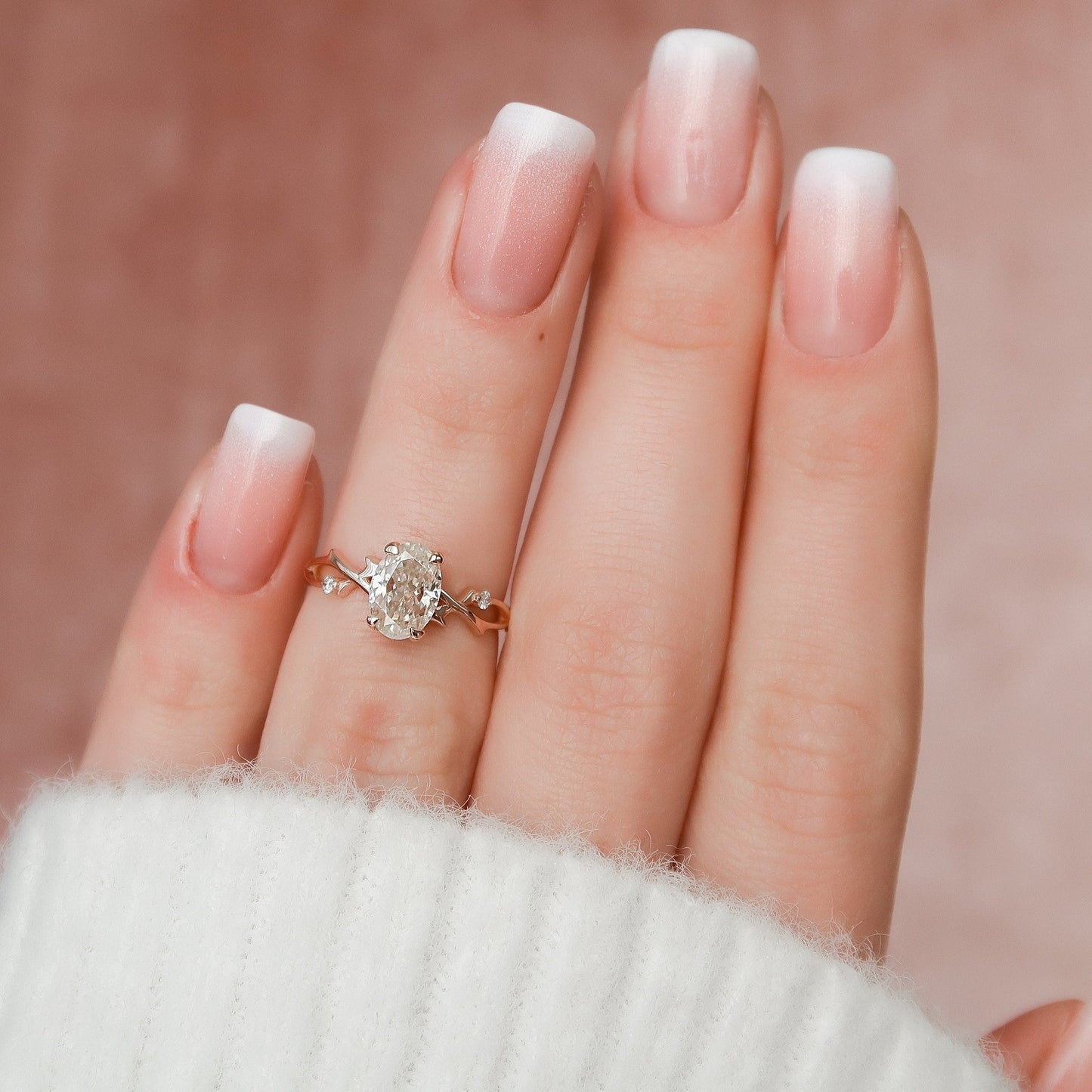 Stunning Oval Cut Moissanite Diamond Bridesmaid Gift For Her