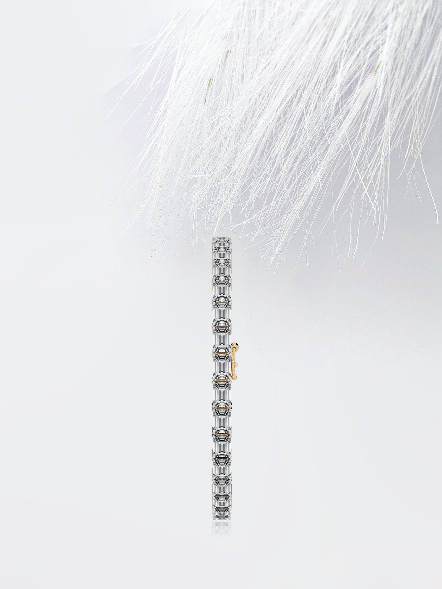 East-West Emerald Cut Moissanite Handmade Proposal Wedding Bracelet