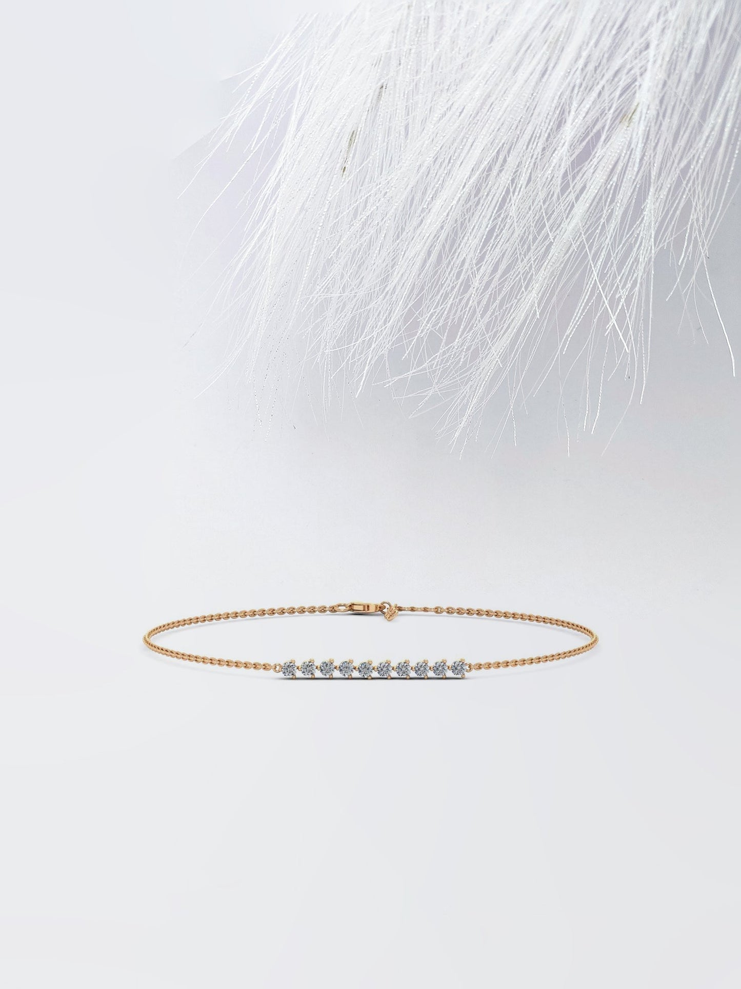 Round Cut Moissanite Anniversary Bracelet For Women's