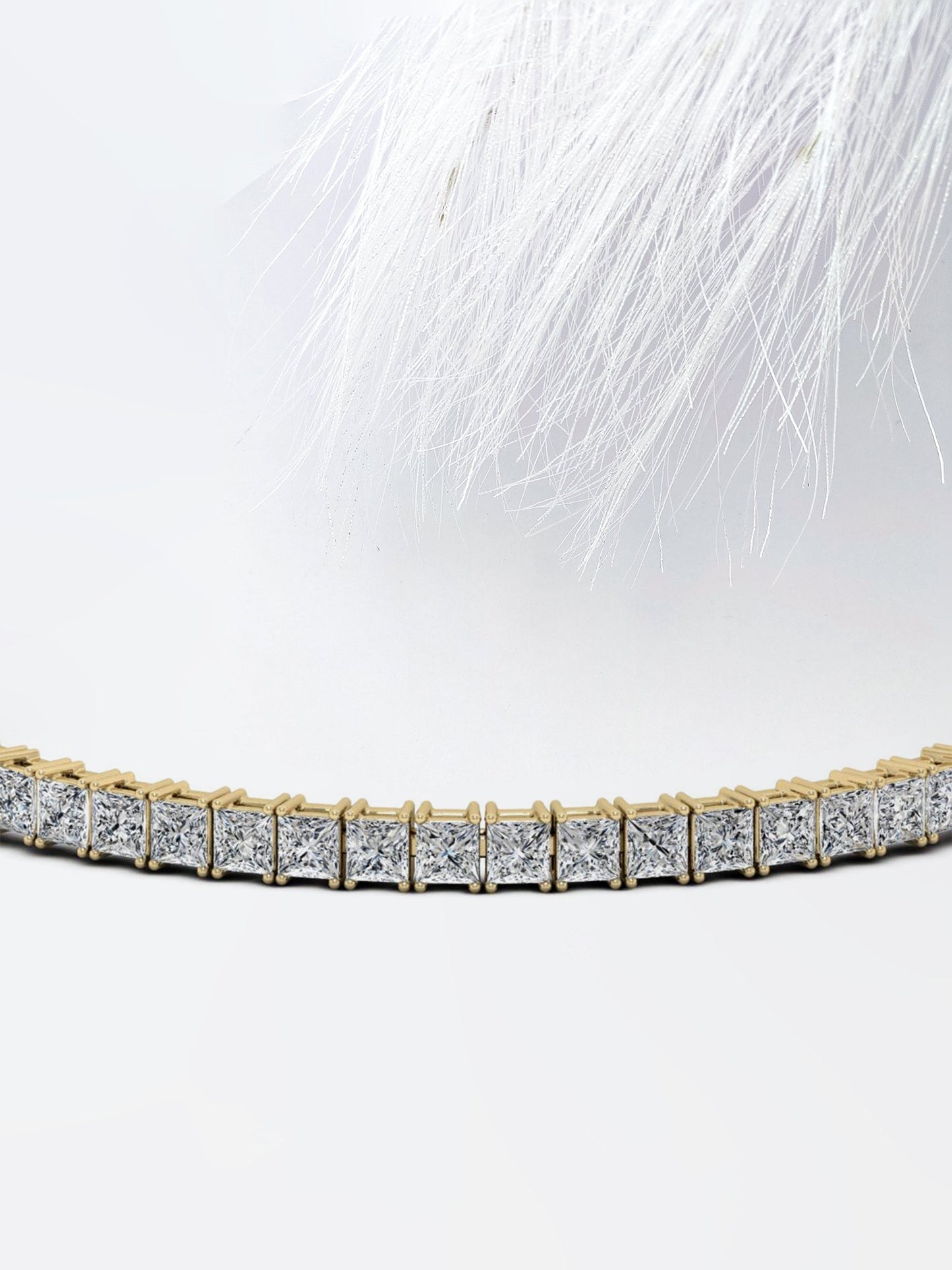 Princess Cut Moissanite Anniversary Bracelet For Her