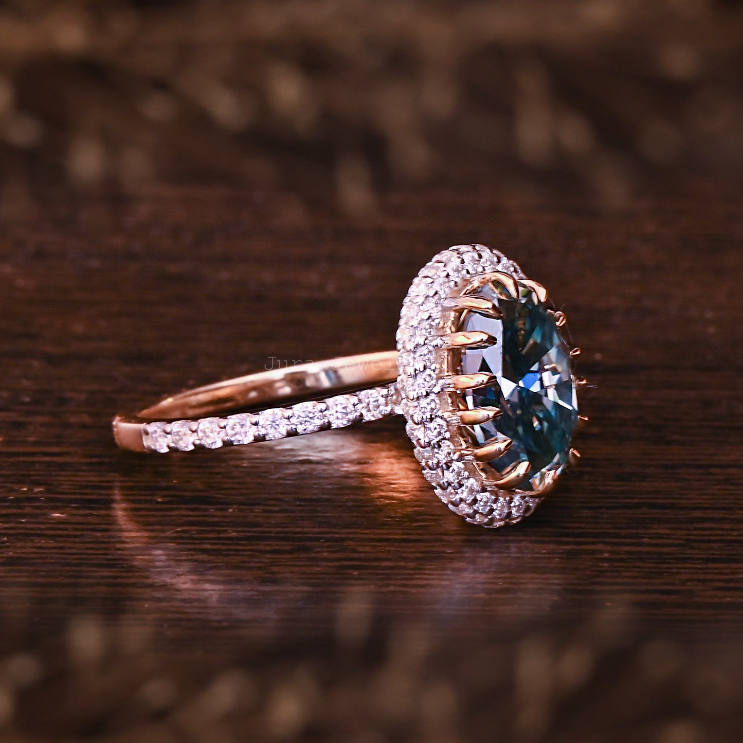 Hidden Halo Oval Cut Moissanite Handmade Jewelry For Wedding Ring