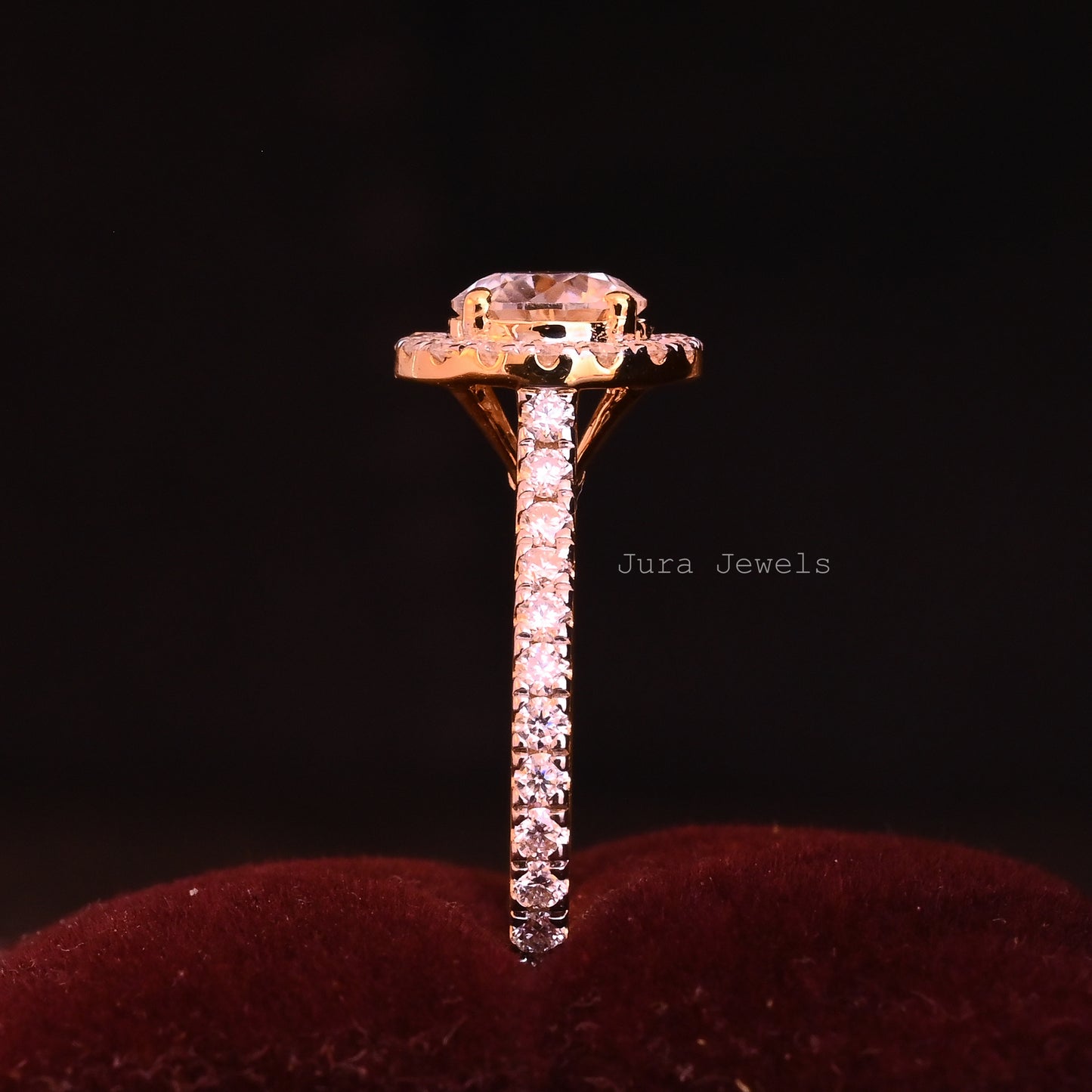 Halo Round Cut Moissanite Bridesmaid Gift For Her