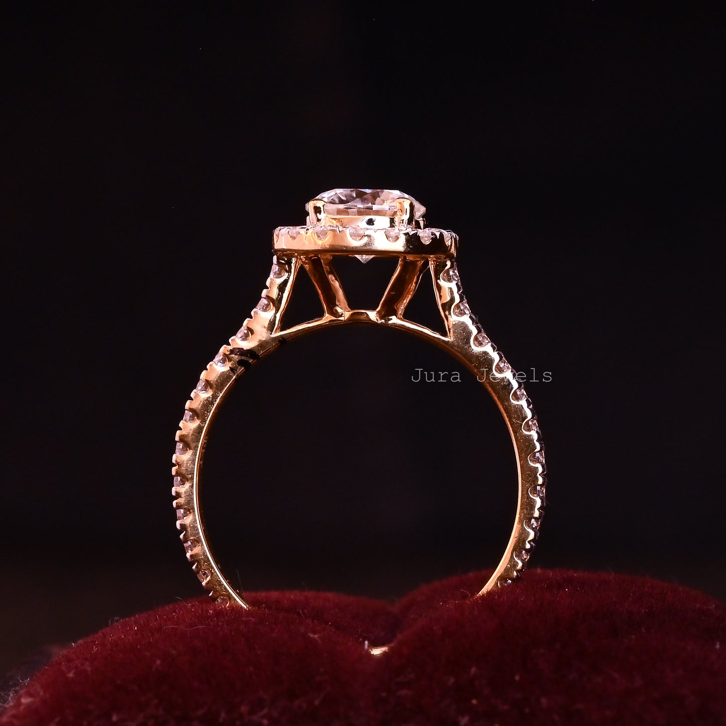 Halo Round Cut Moissanite Bridesmaid Gift For Her