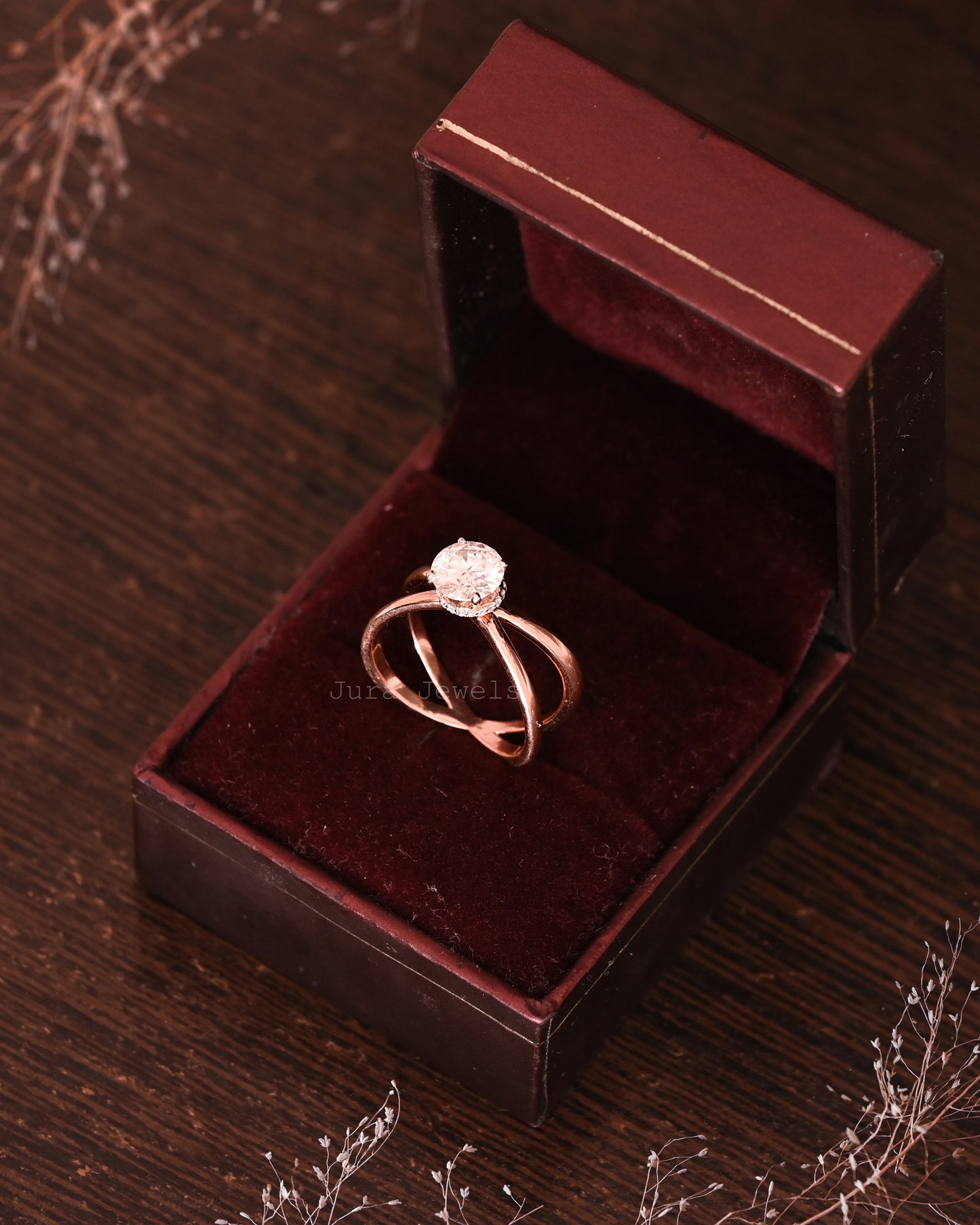 Solitaire Hidden Halo Round Cut Moissanite Bridesmaid Gift For Her