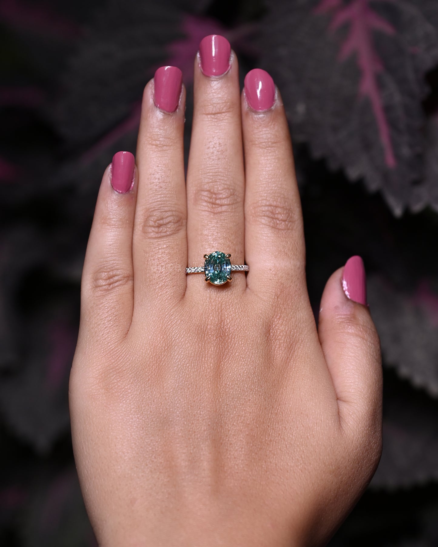 Hidden Halo Oval Step-Cut Moissanite Bridesmaid Gift For Her