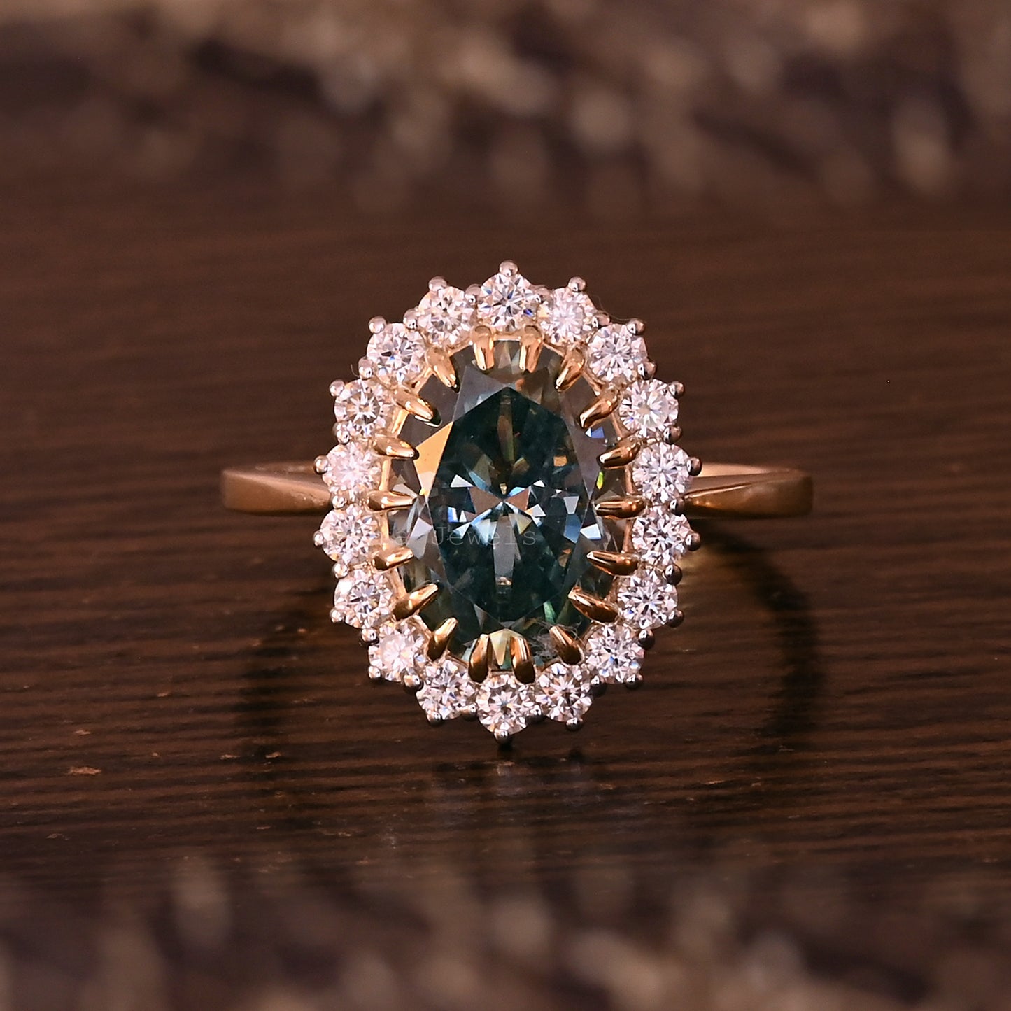 Halo Oval Cut Moissanite Personalized Gift For Women's