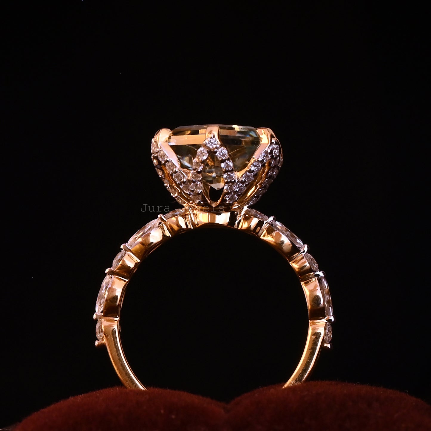 Six Prongs Hexagon Cut Moissanite Anniversary Ring For Her