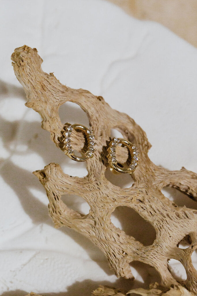 Most Rare Items Hampton Round Cut Moissanite Engagment Stud Earring