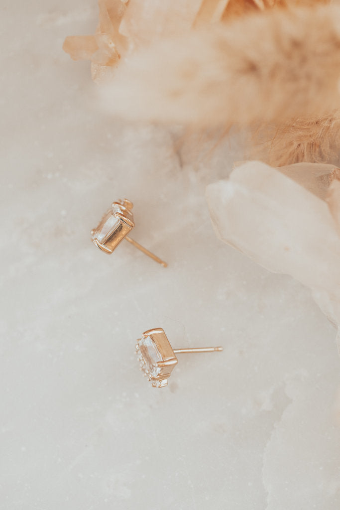 Stunning Radiant Cut Moissanite Cut Stud Earring For Her