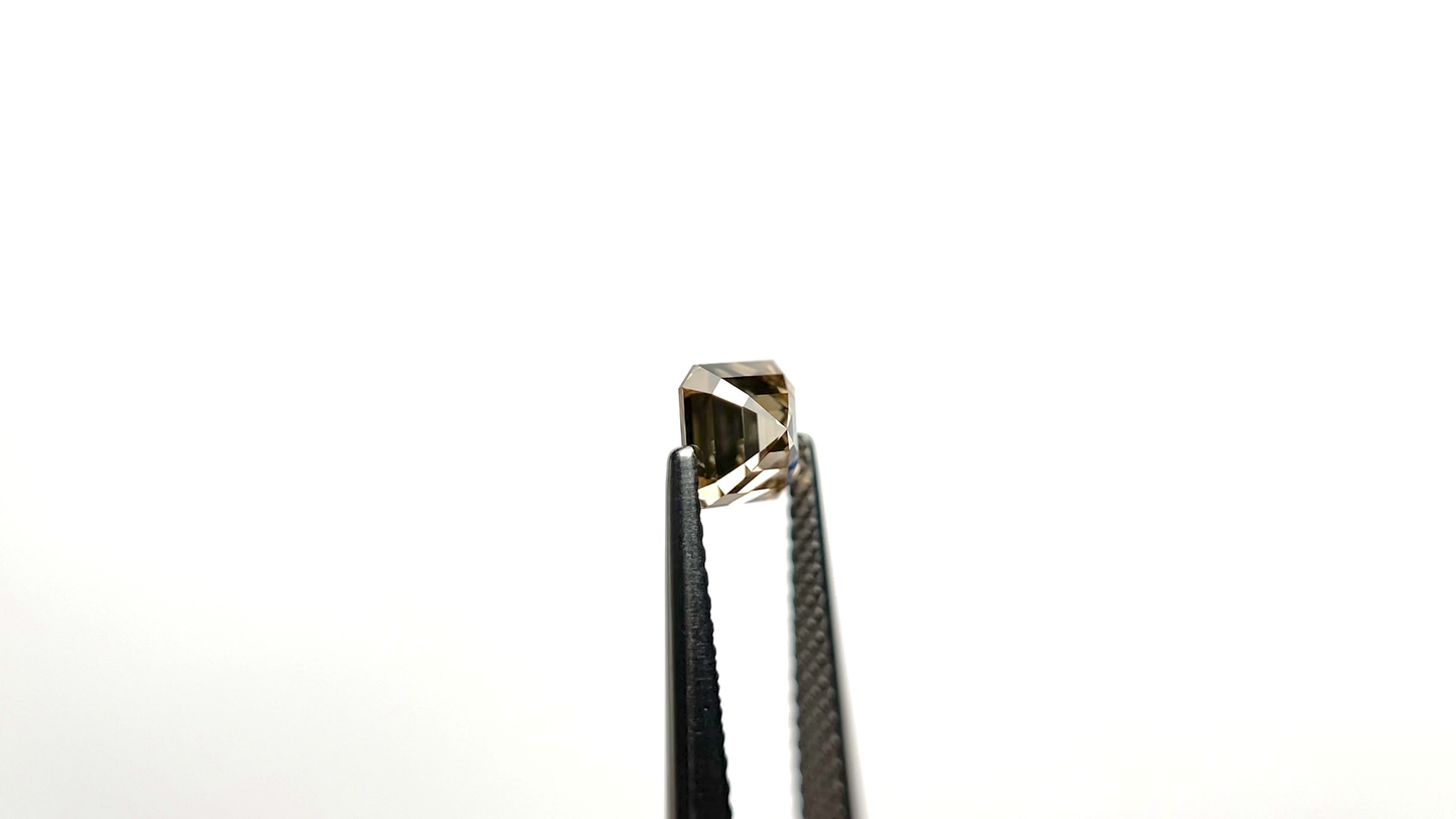 Champagne Asscher Cut Moissanite Loose For Customized Jewelry