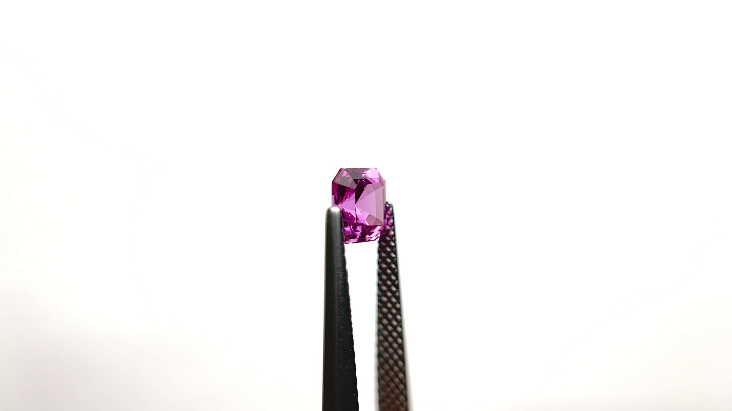 Pink Asscher Cut Moissanite For Anniversary Diamond