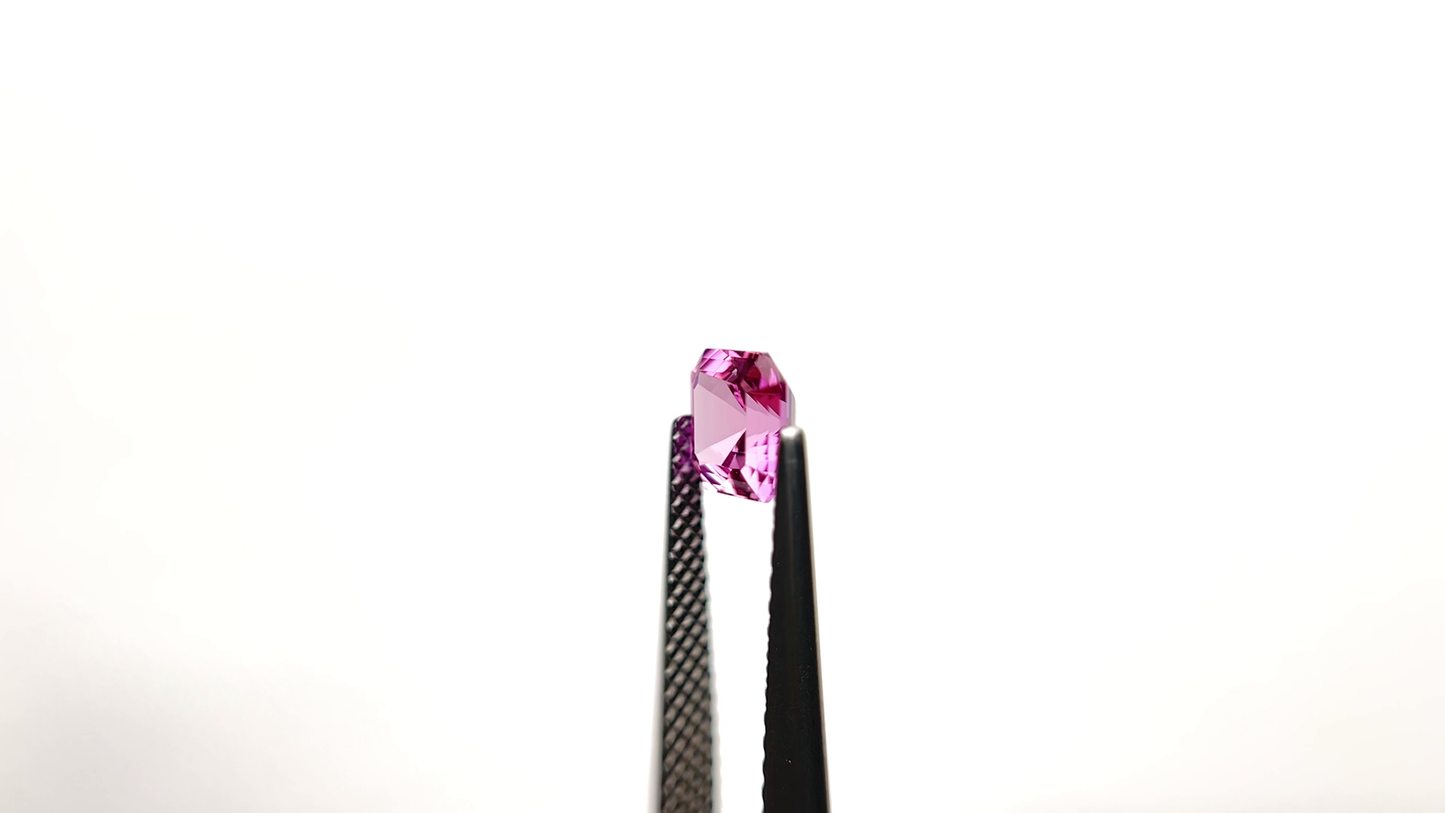 Pink Asscher Cut Moissanite For Anniversary Diamond