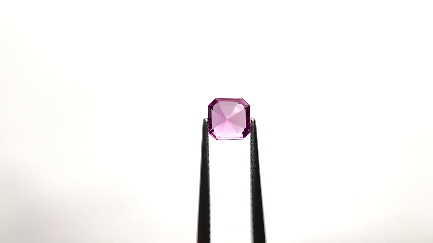 Pink Asscher Cut Moissanite For Anniversary Diamond