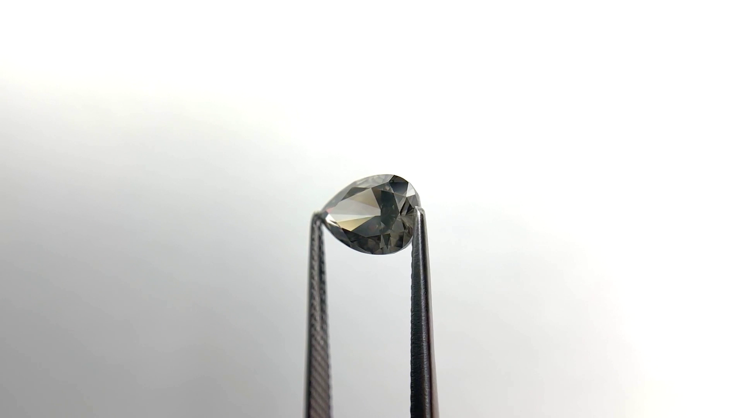 Fancy Dark Grey Rare Loose Pear Cut Moissanite Diamond For Engagement Ring/ Unique Grey Color Customized Solitaire Stone For Bridesmaid Gift