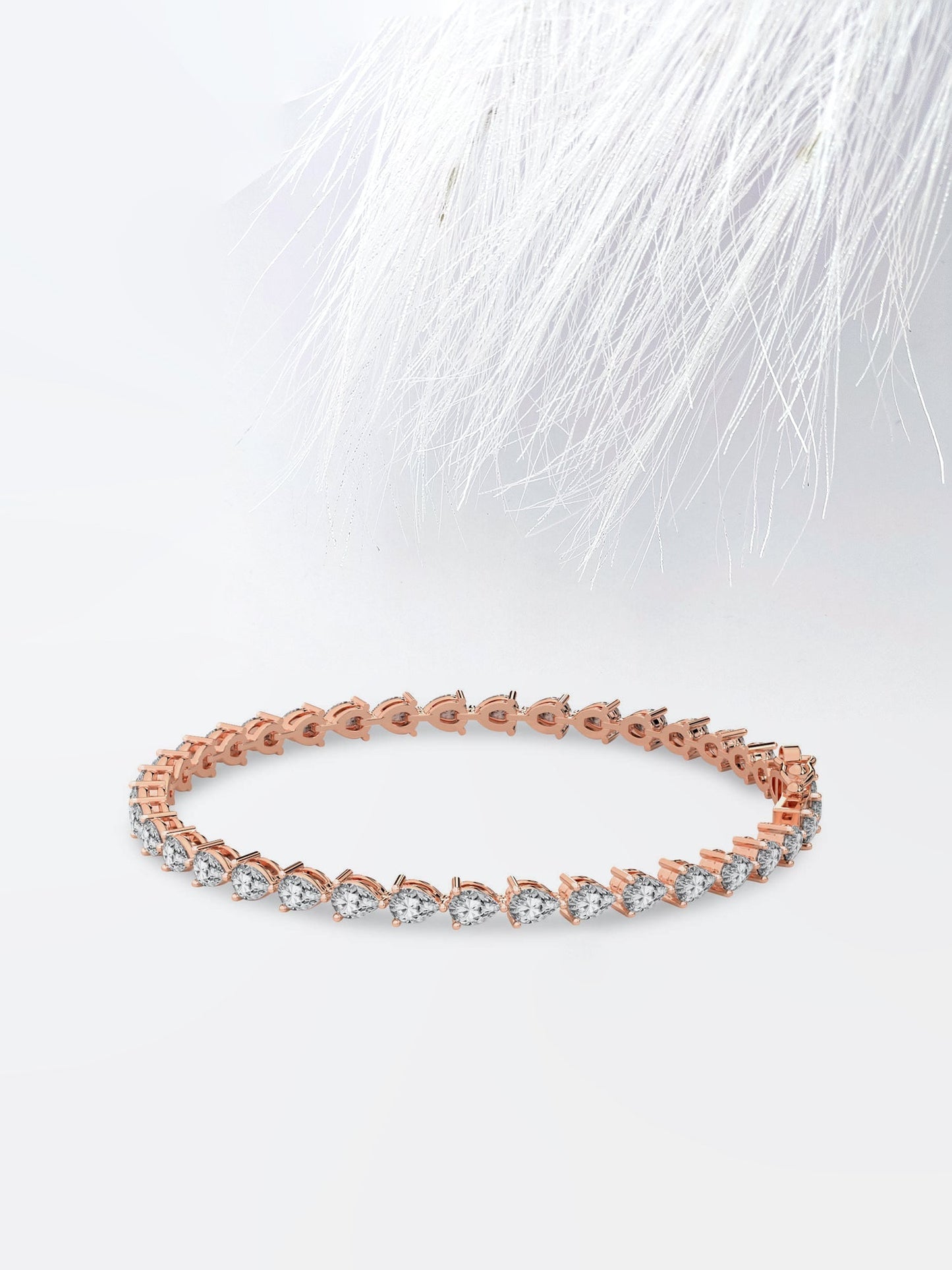 Stunning Pear Cut Moissanite Tennis Anniversary Bracelet For Her