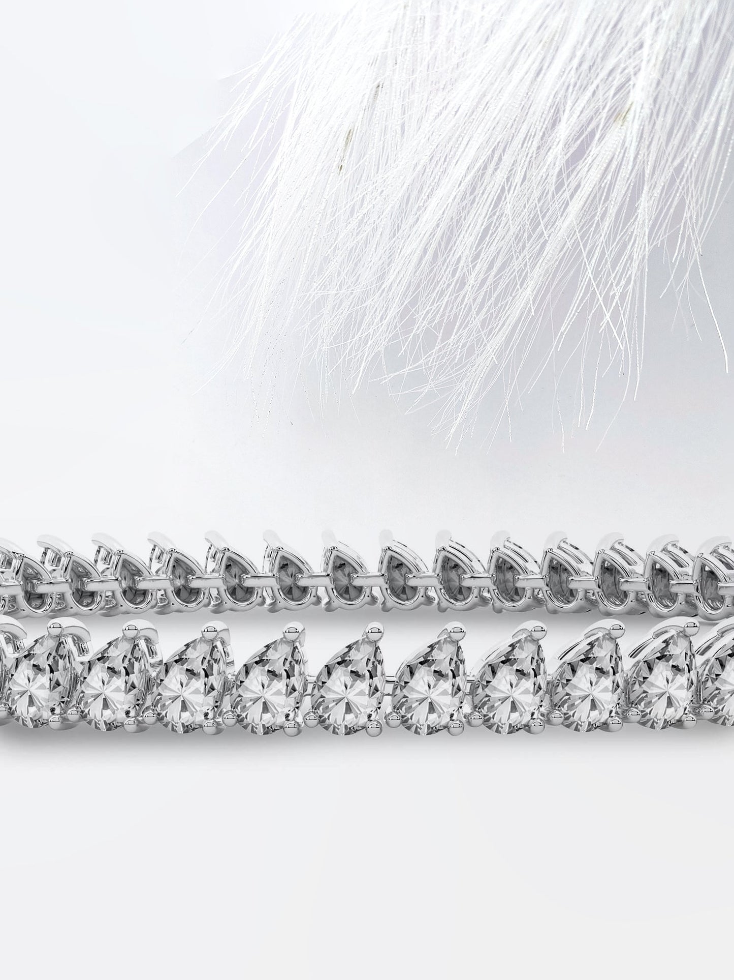 Tennis Pear Cut Moissanite Engagement Bracelet For Her