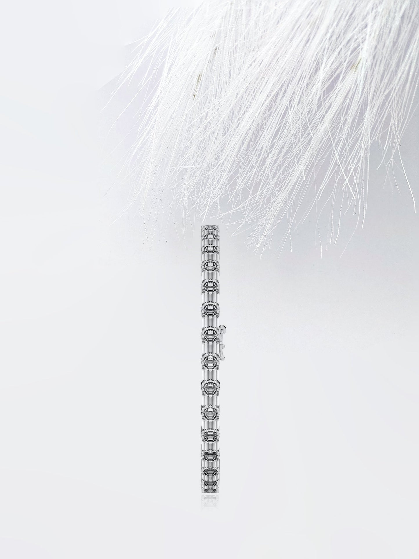 East-West Emerald Cut Moissanite Handmade Proposal Wedding Bracelet