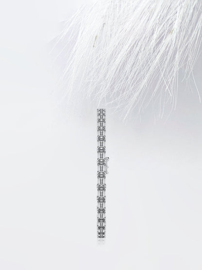 East-West Emerald Cut Moissanite Handmade Proposal Wedding Bracelet