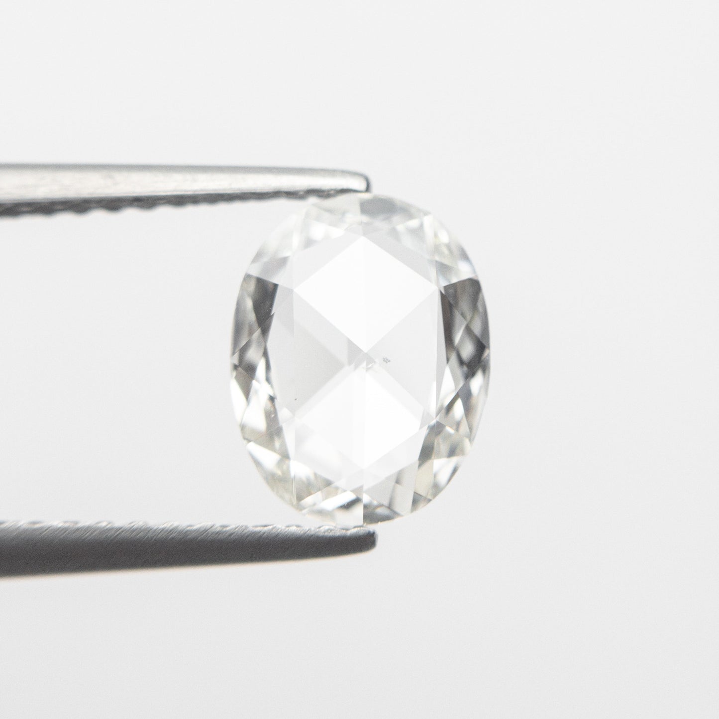 Rose Cut Oval Moissanite Diamond Engagement Ring