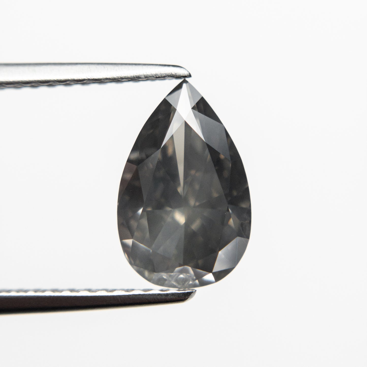 Fancy Dark Grey Rare Loose Pear Cut Moissanite Diamond For Engagement Ring/ Unique Grey Color Customized Solitaire Stone For Bridesmaid Gift