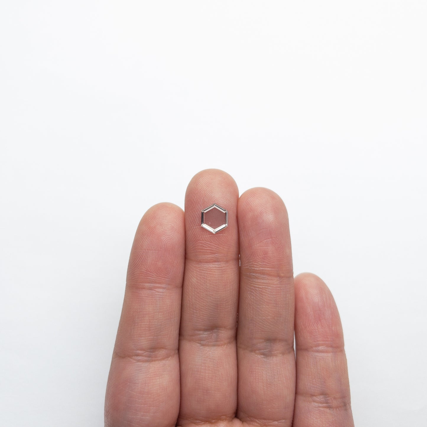 Most Unique Coloress Hexagon Portrait Loose Moissanite For Anniversary Ring/ Custom Made Moissanite Diamond/ Loose Solitaire Handmade Stone