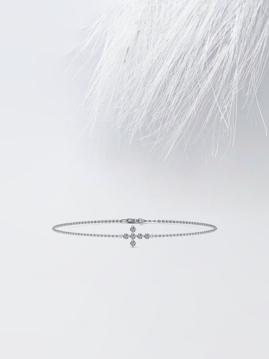 Stunning Round Cut Moissanite Anniversary Bracelet For Her