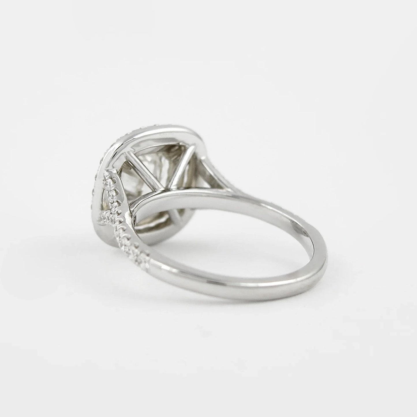 Double Halo Cushion Cut Moissanite Split Bridesmaid Gift For Her