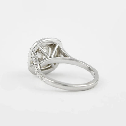 Double Halo Cushion Cut Moissanite Split Bridesmaid Gift For Her