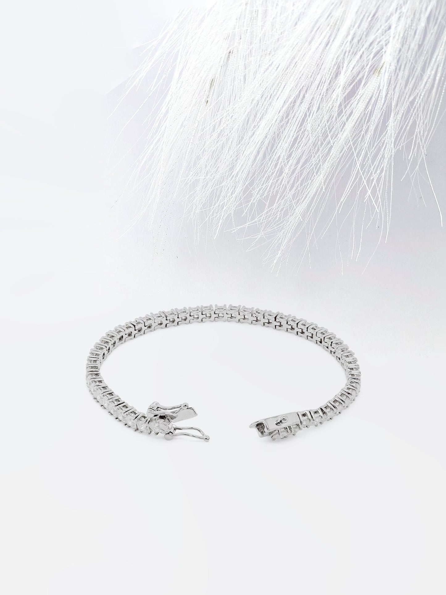 Princess Cut Moissanite Anniversary Bracelet For Her